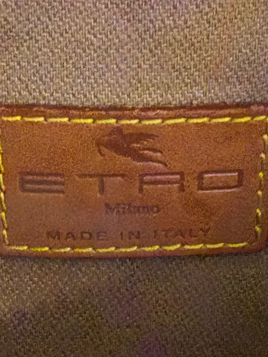 VINTAGE 1997 Etro Milano Paisley Barrel Bag - Made in Italy - Picture 7 of 8